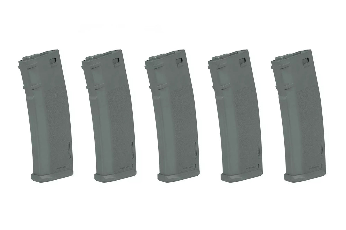 Lot de 5 chargeurs Specna Arms S-MAG M4 380 billes gris — SA44521