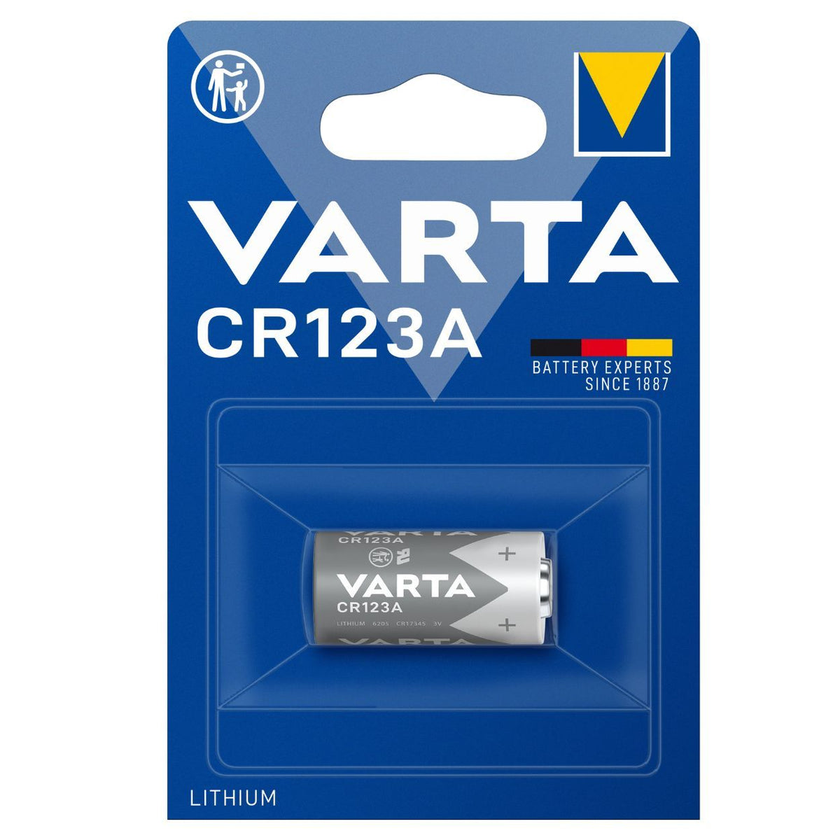 Pile CR123A 3V Lithium VARTA référence VAR-06-030963-00
