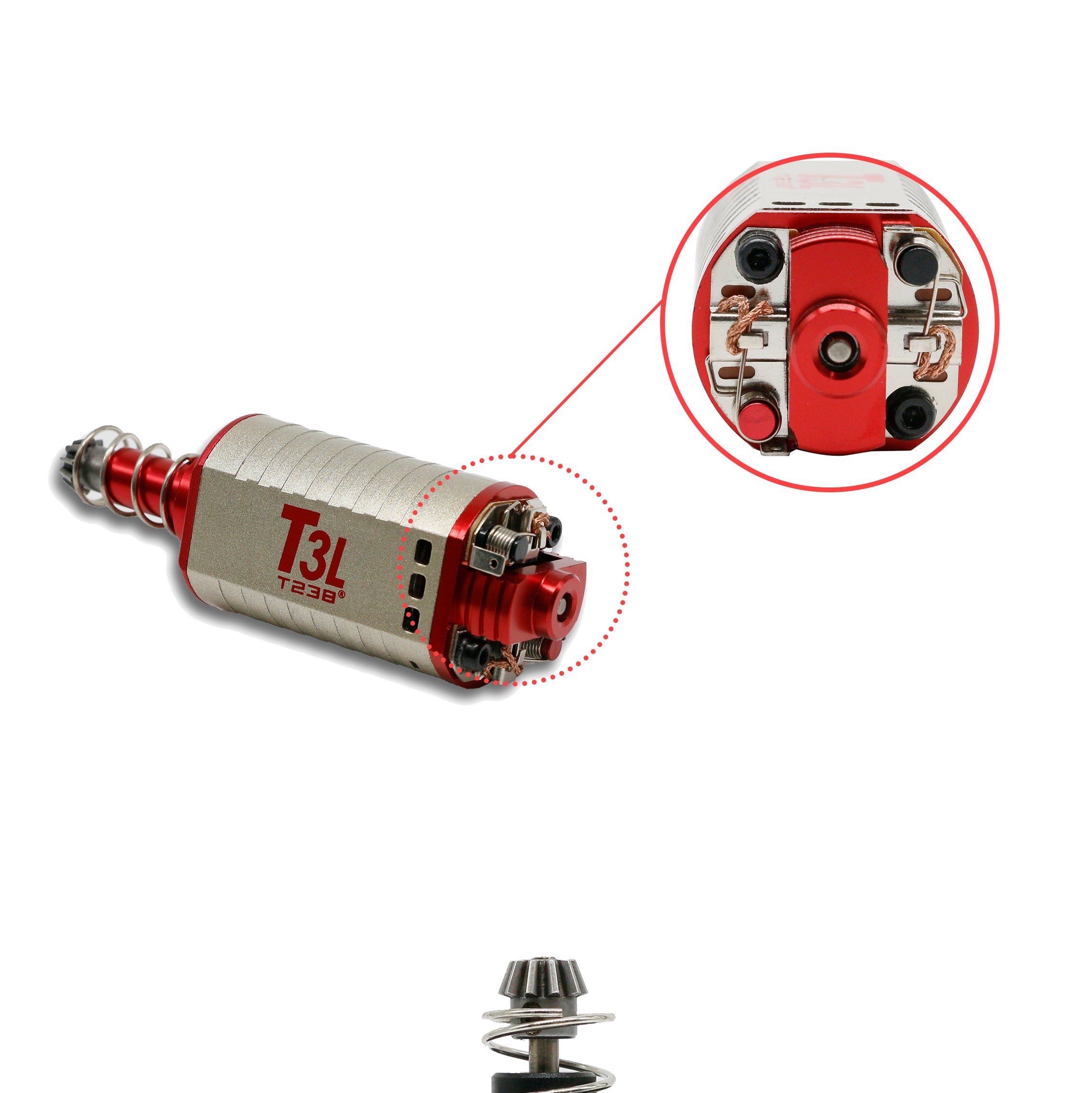 Moteur AEG pour gearbox V2/V3 – Axe long ou court