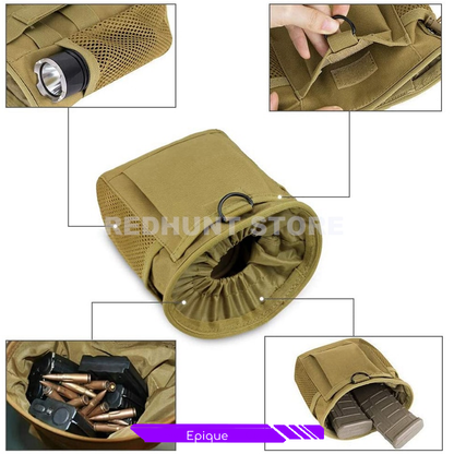 Pochette de décharge tactique/ dump pouch, Molle à cordon coulissant avec boucle D