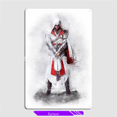 Plaque en métal décorative Assassin's Creed, Ezio Auditore Brotherhood