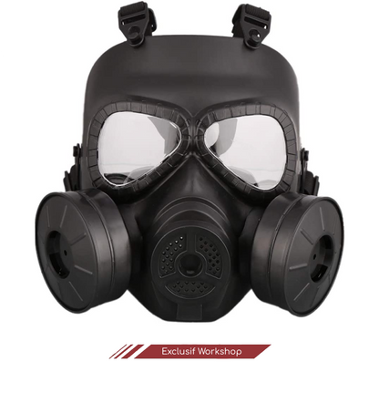 Masque à gaz factice avec sangle réglable M04