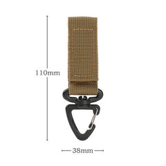 Attache MOLLE en nylon avec mousqueton