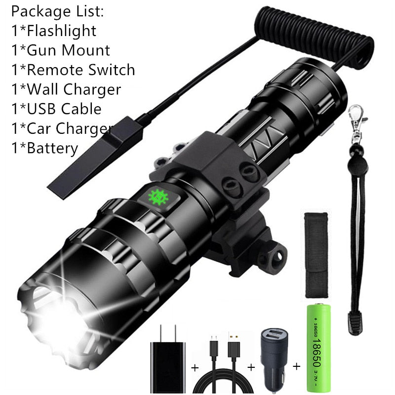 Lampe LED rechargeable USB avec montage Picatinny