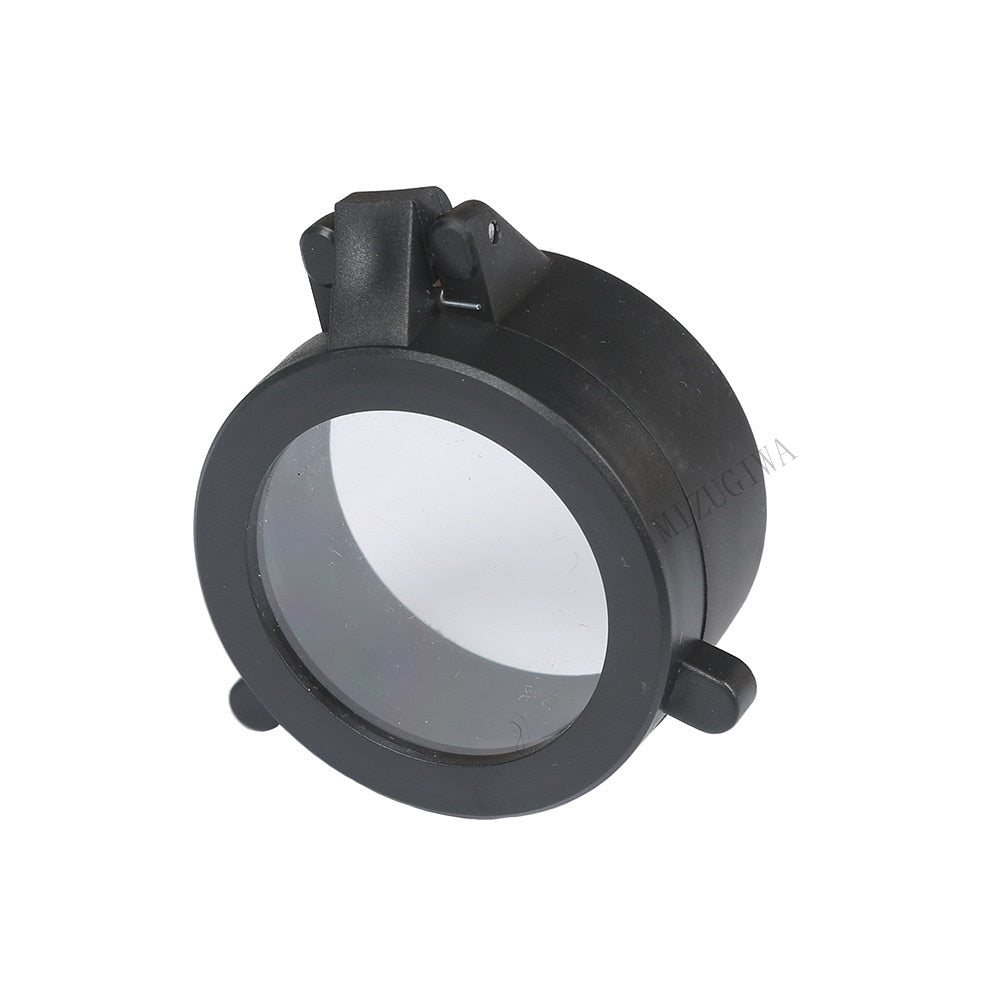 Couvre-objectif rabattable transparent pour lunette – 30 à 64 mm