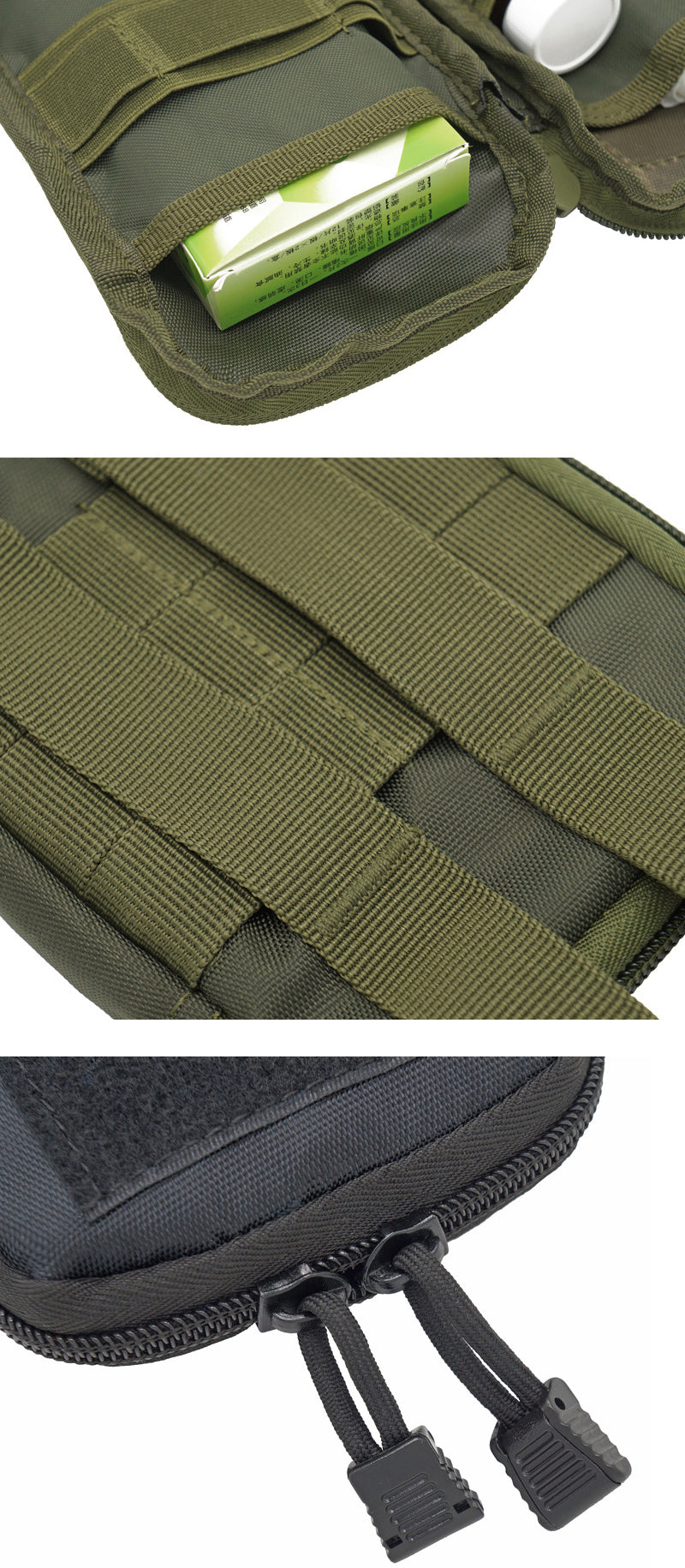 Pochette MOLLE tactique à dos souple – 11 × 19 cm