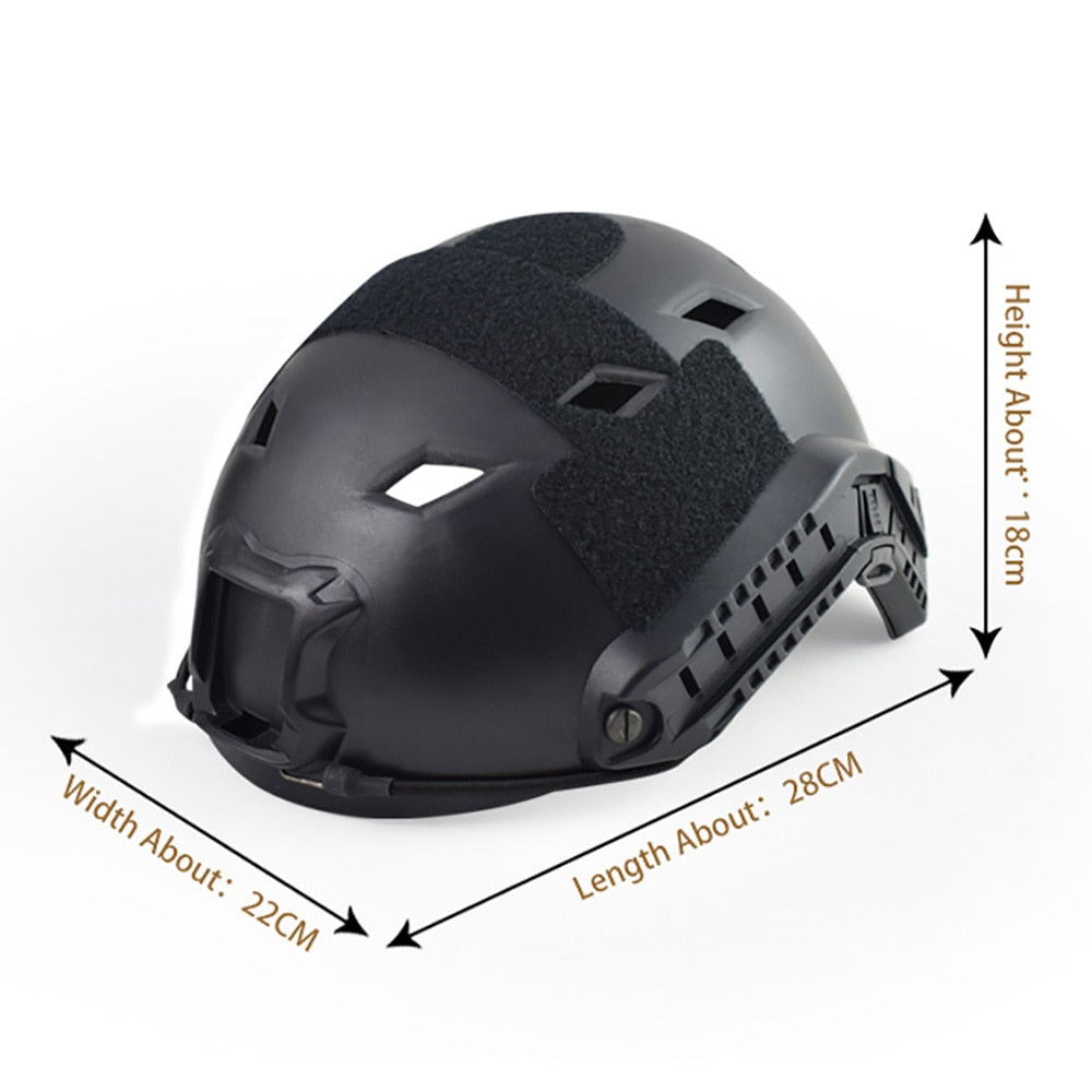 Casque d'assaut tactique avec ventilateurs et casque Airsoft Chasse Moto  Cosplay Équipement de protection Masque couvert complet Casque rapide