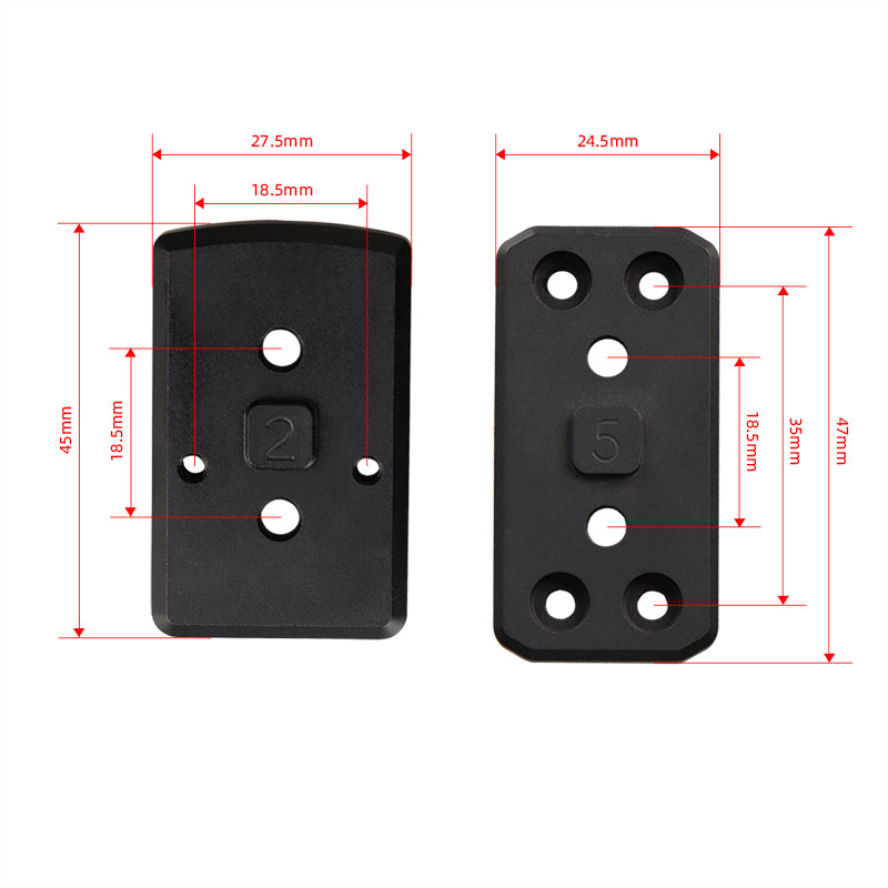 Support optique déporté 35°/45° pour mini point rouge