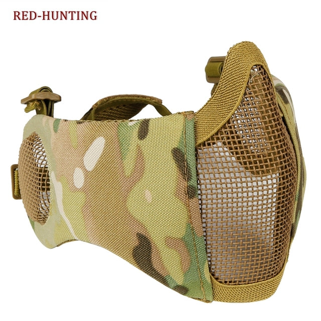 Protection Airsoft visage et oreilles – détail de la maille