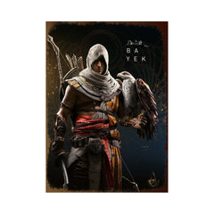 Plaque métallique Assassin’s Creed Origins ou Valhalla – Plusieurs personnages