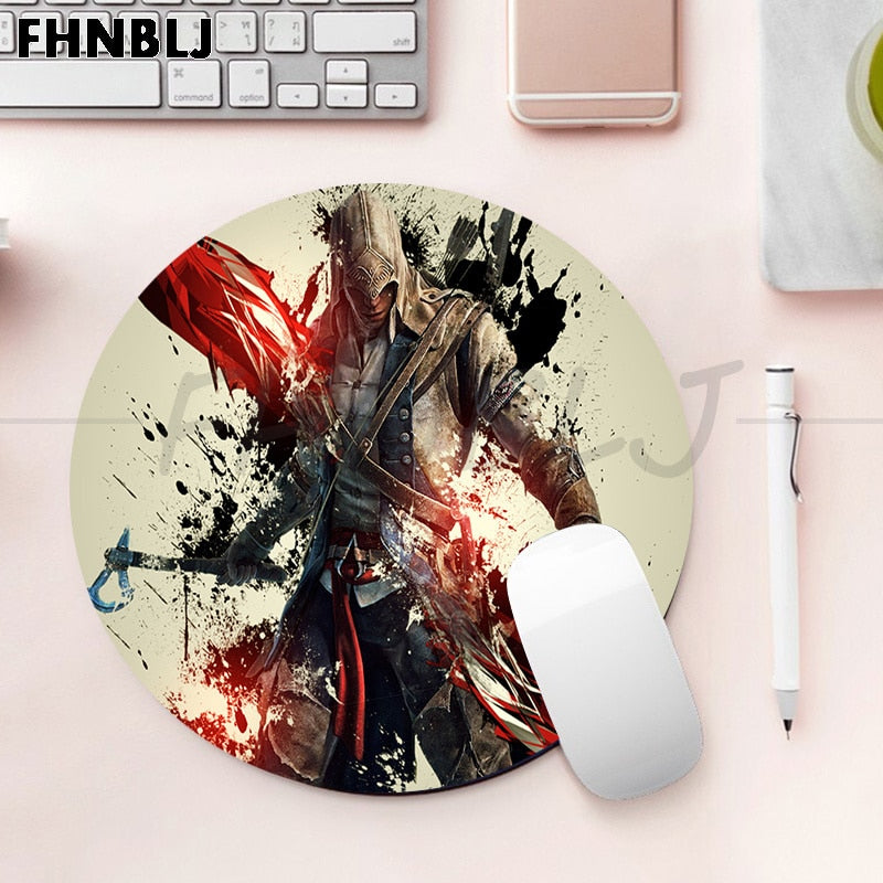 Tapis de souris rond Assassin’s Creed – 20 ou 22 cm