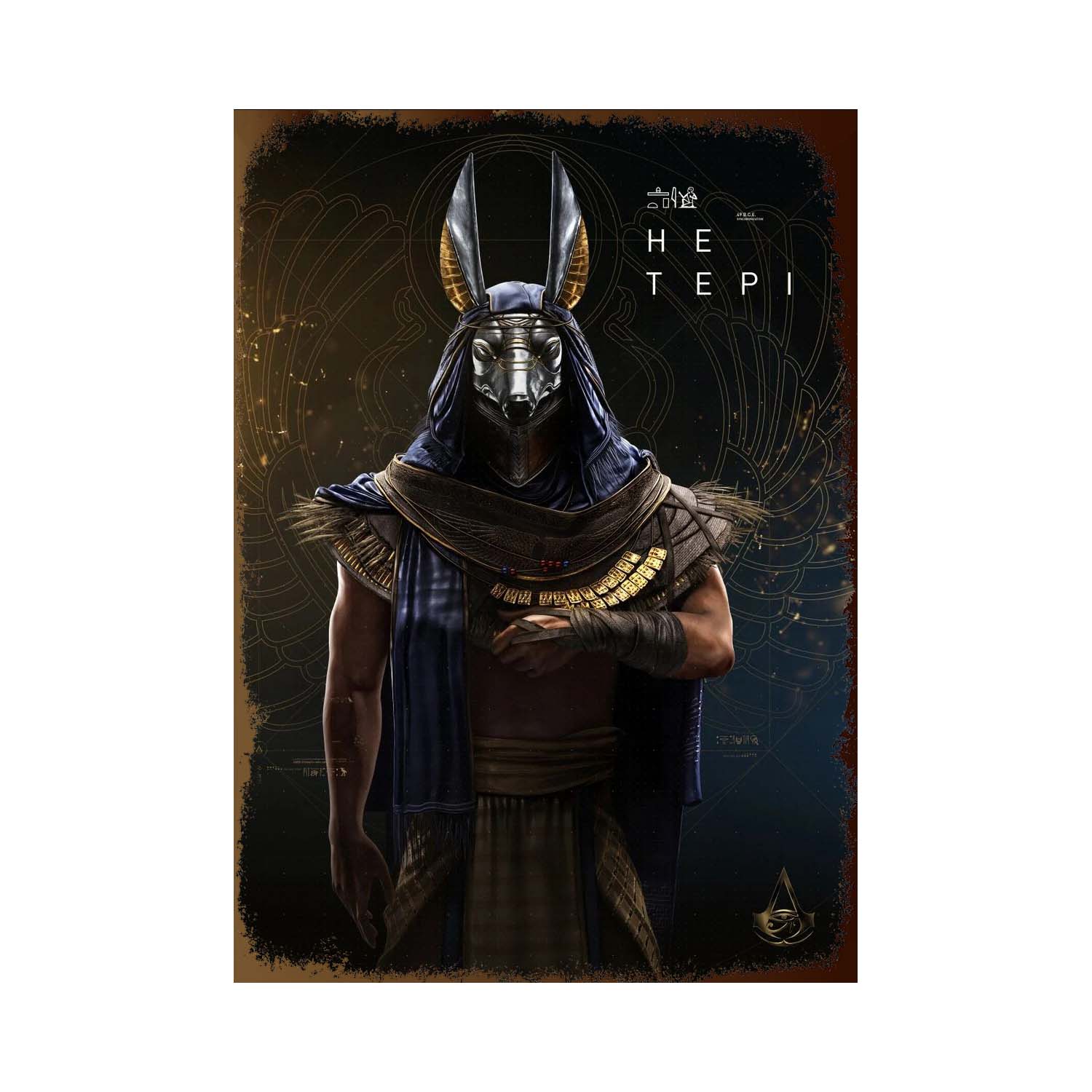 Plaque métallique Assassin’s Creed Origins ou Valhalla – Plusieurs personnages