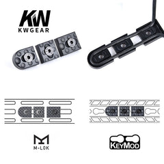 Guides-câbles M-LOK et KeyMod en aluminium – Lot de 3