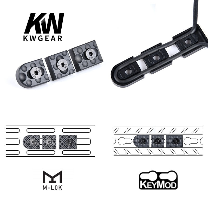 Guides-câbles M-LOK et KeyMod en aluminium – Lot de 3