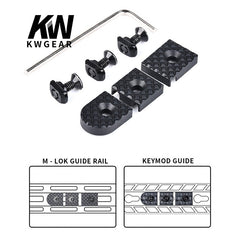 Guides-câbles M-LOK et KeyMod en aluminium – Lot de 3