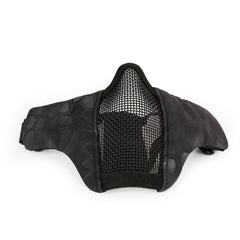 Demi-masque tactique en maille d’acier