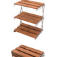 Support Portable en bois à trois niveaux, facile à transporter, pliable