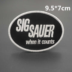 Patch brodé SIG Sauer avec dos auto-agrippant