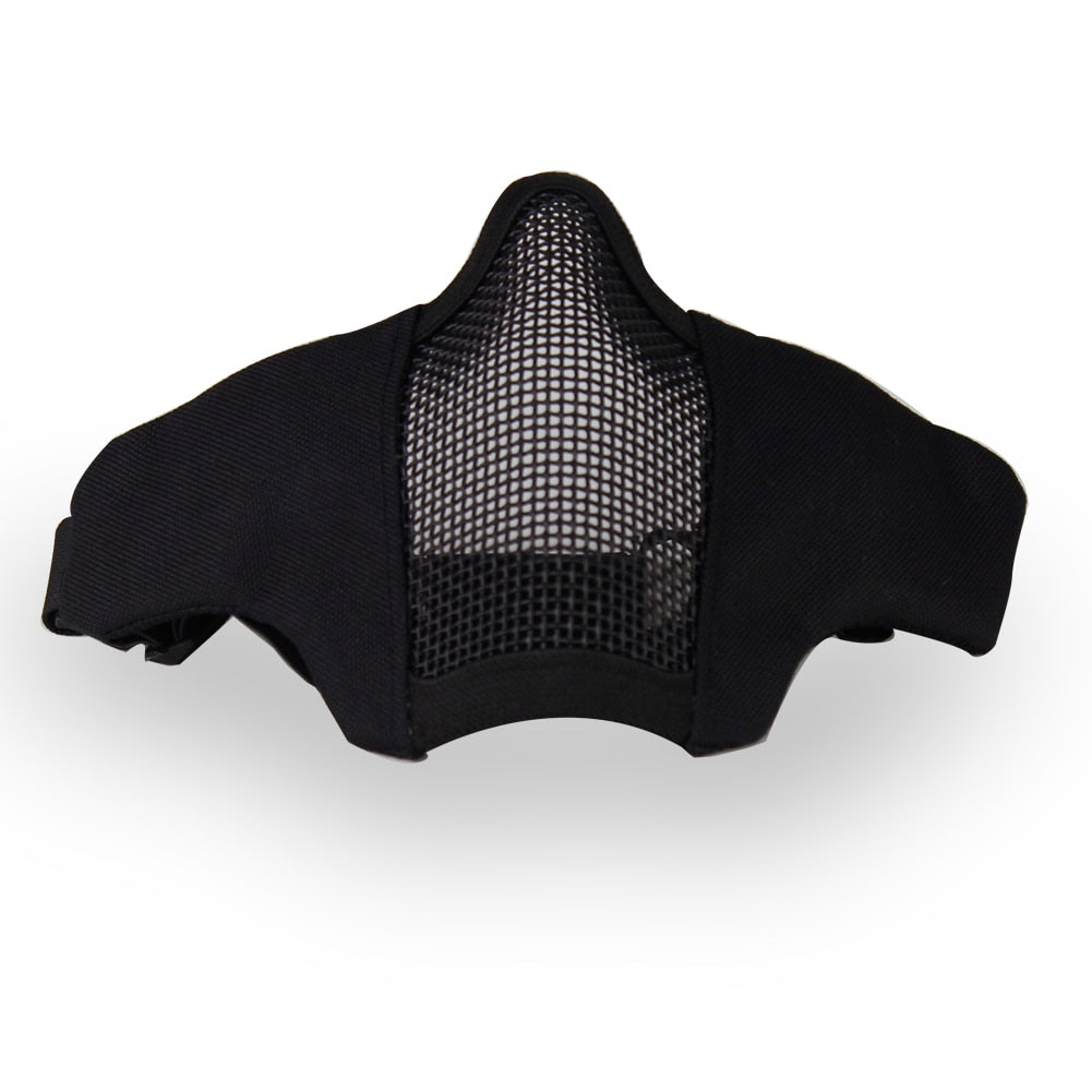 Demi-masque tactique en maille d’acier