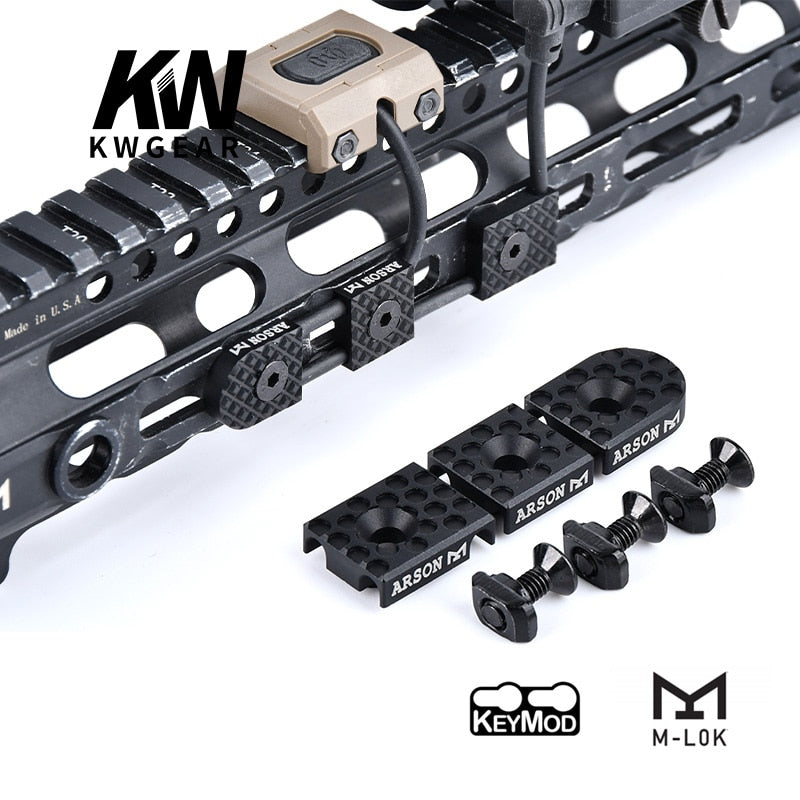 Guides-câbles M-LOK et KeyMod en aluminium – Lot de 3