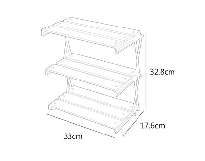 Support Portable en bois à trois niveaux, facile à transporter, pliable