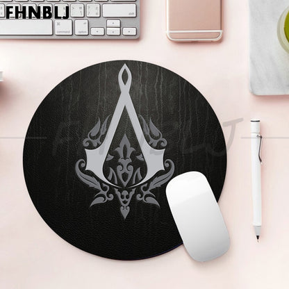 Tapis de souris Assassin's Creed, rond et épais de 20x20cm