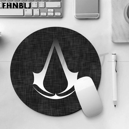 Tapis de souris Assassin's Creed, rond et épais de 20x20cm