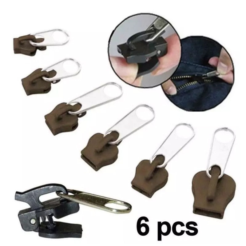 Kit universel de réparation de fermeture à glissière – 6 pièces