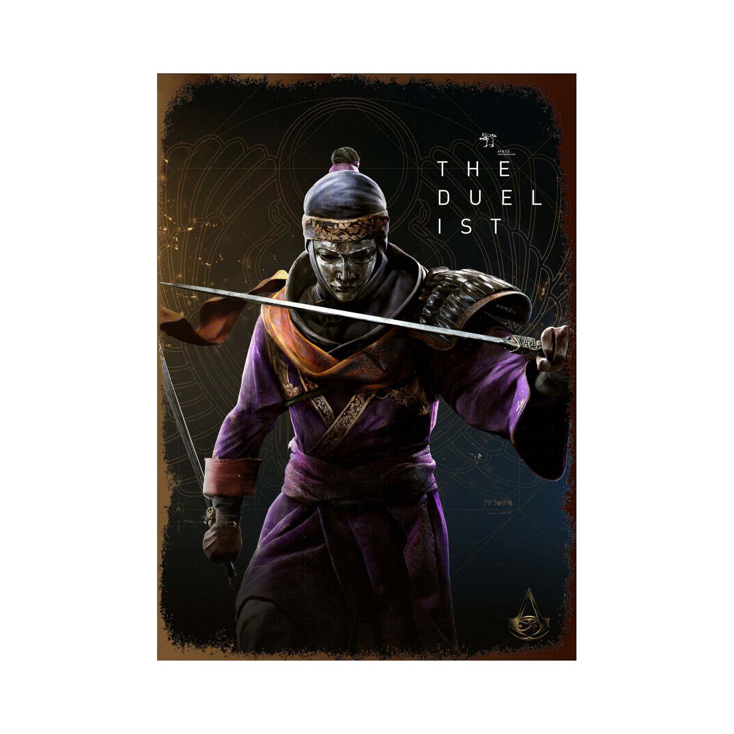 Plaque métallique Assassin’s Creed Origins ou Valhalla – Plusieurs personnages