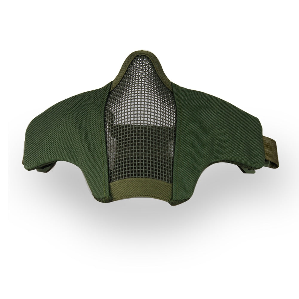 Demi-masque tactique en maille d’acier