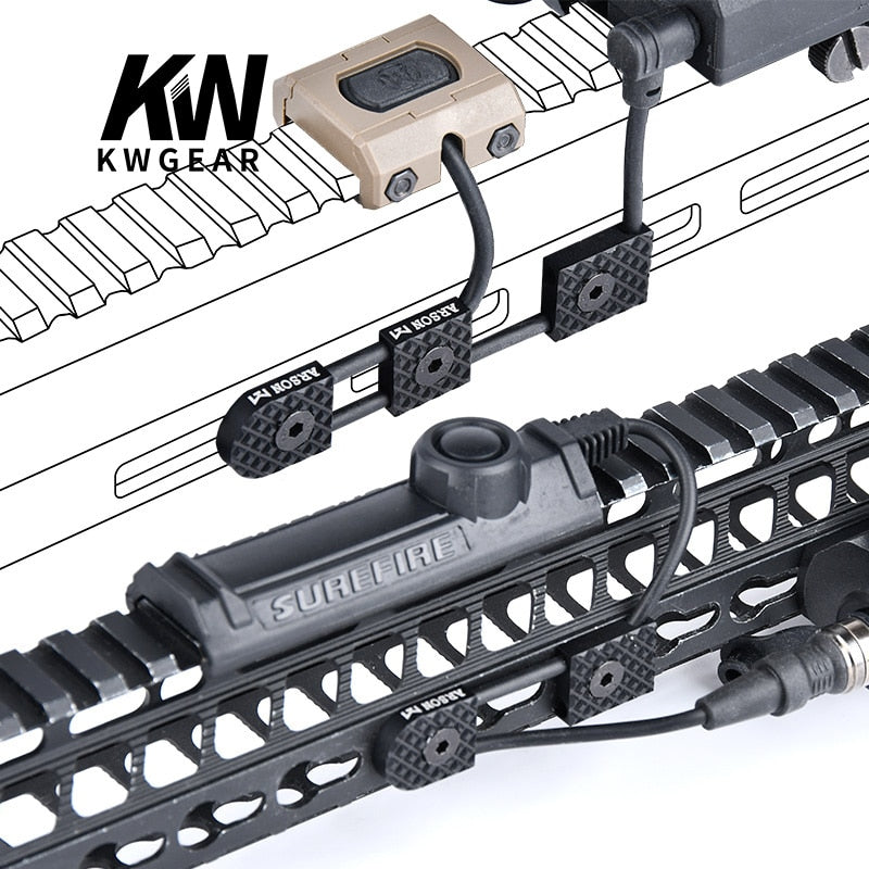 Guides-câbles M-LOK et KeyMod en aluminium – Lot de 3