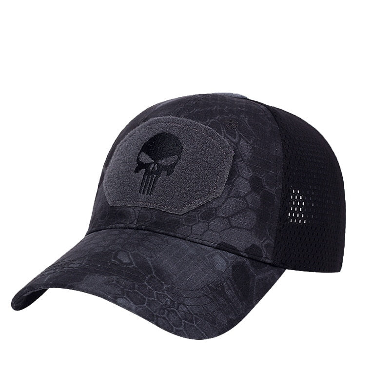 Casquette tactique motif tête de mort