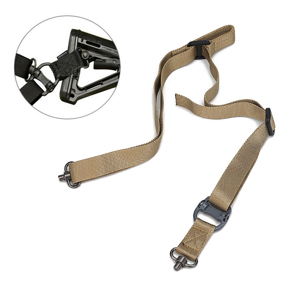 Sangle tactique deux points avec boucles métalliques