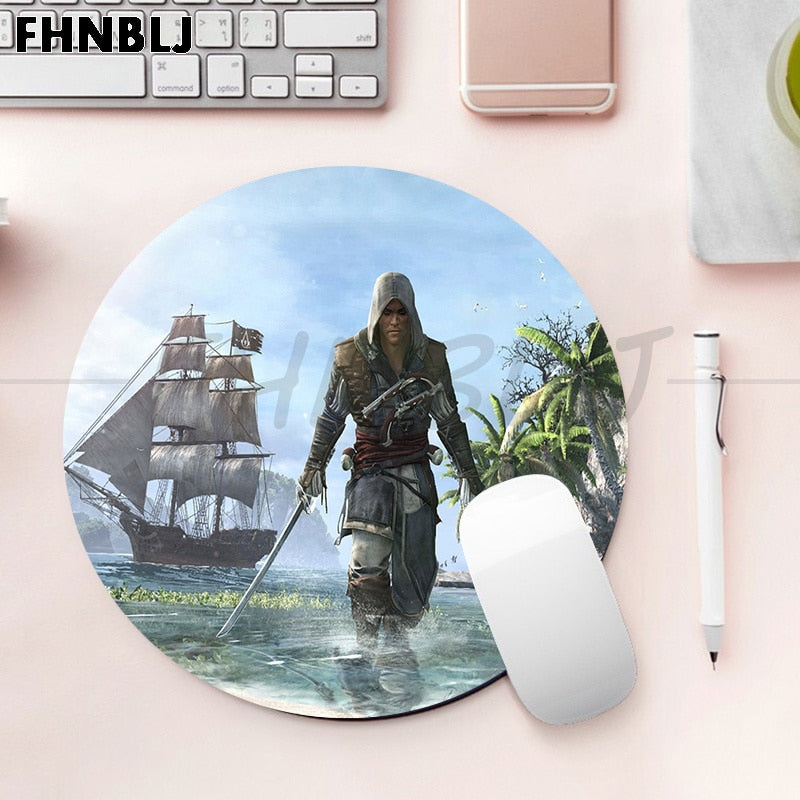Tapis de souris rond Assassin’s Creed – 20 ou 22 cm