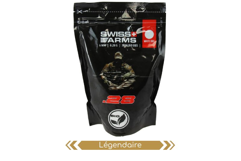 Sachet de 3600 billes 0.28g Bio / SWISS ARMS